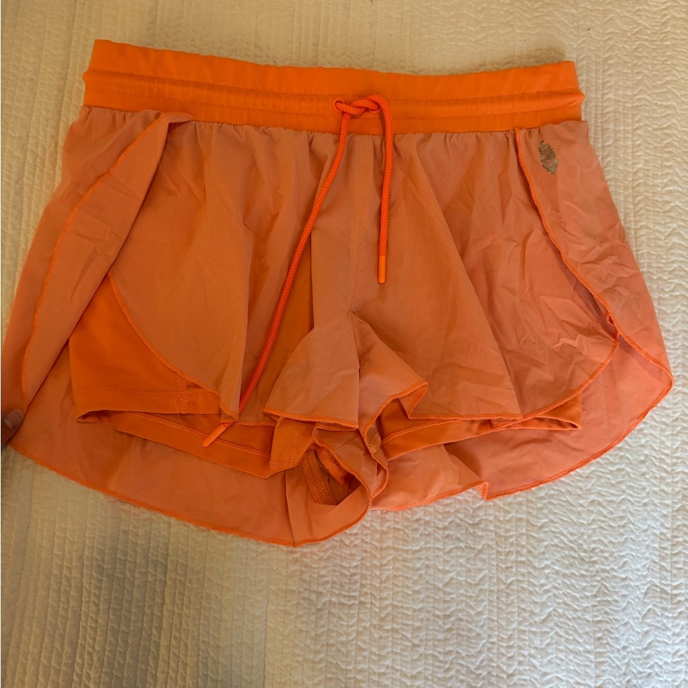 Free People Movement Bright Orange Athletic Shorts